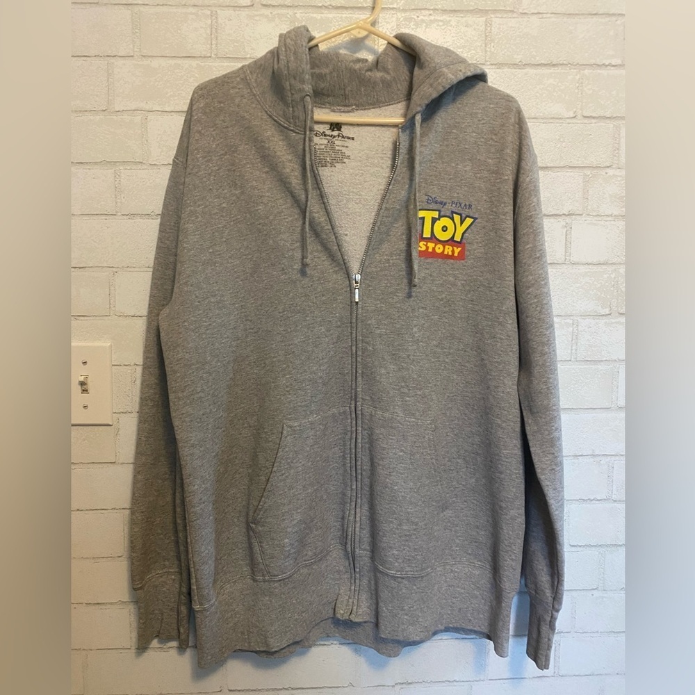 Disney Parks Toy Story Land Full Zip Hoodie 2XL Woody Buzz Jessie Gray #…